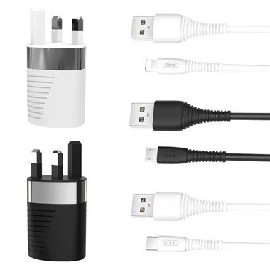 2.4A 2USB Port UK Fast Charger with USB Cable Suit