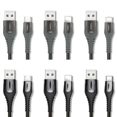 Lamp Zinc Alloy Cloth Braid Data USB Cable