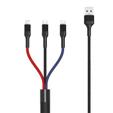 Multicolor 3 in 1 USB Cable