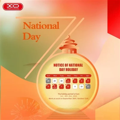 XO Close For China National Holidays (Oct.1st-8th)