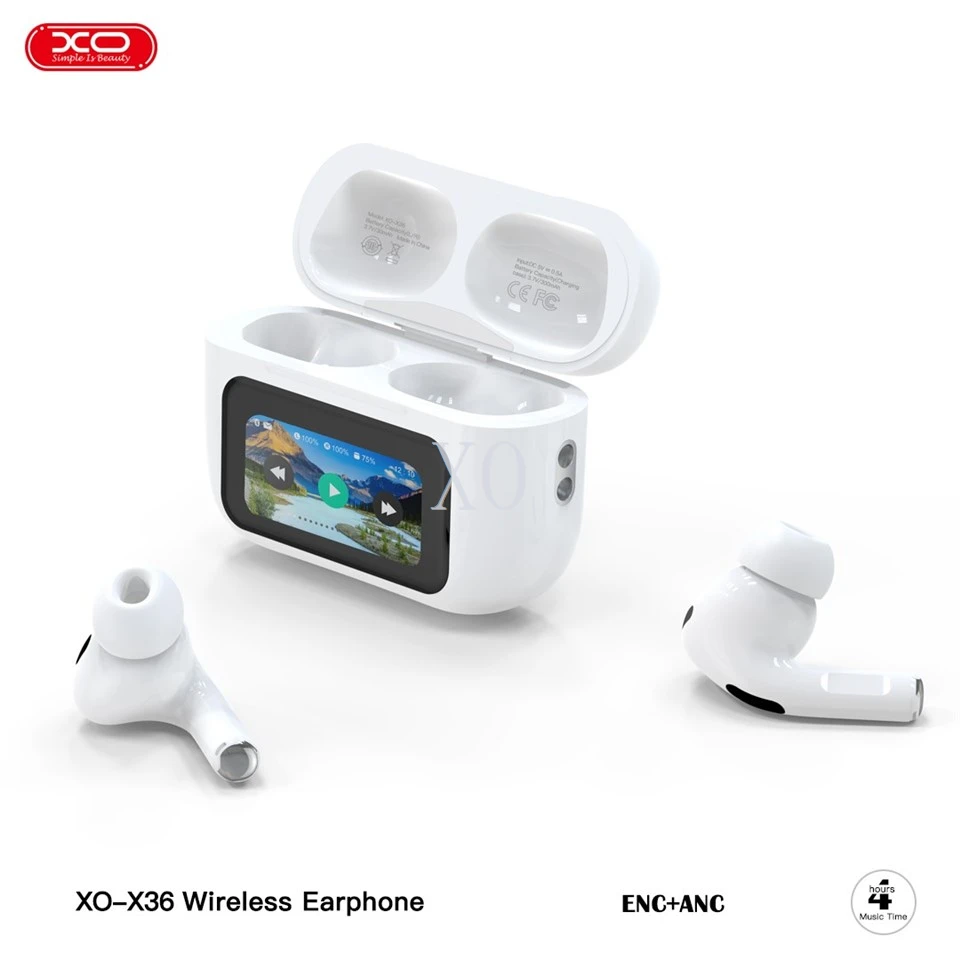 XO X36 Smart Screen ANC TWS Bluetooth Headset
